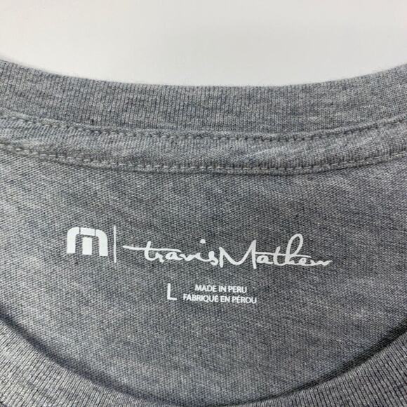 Travis Mathew T Shirt Mens L Grey Pima Cotton St Patrick's Day Shot Of Whiskey - Picture 4 of 10